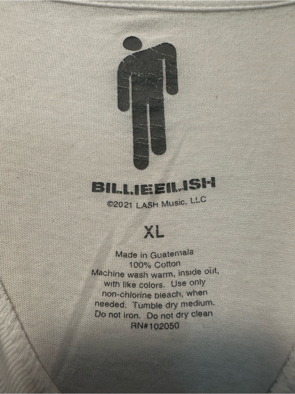 Billie Eilish T-shirt White size XL Unisex - Picture 2 of 7